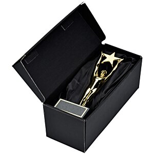 Additional Image 2 - a black box with a gold trophy in it