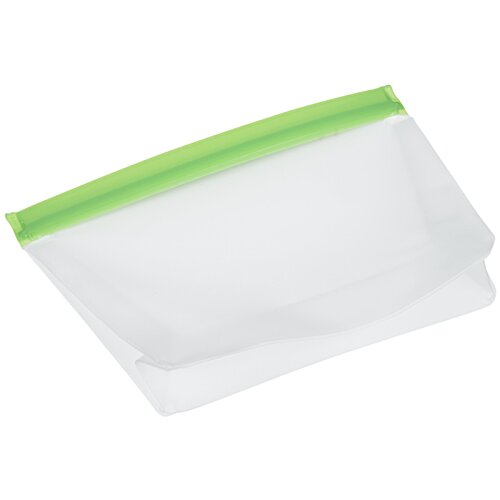 Additional Image 2 - a white and green zipper bag