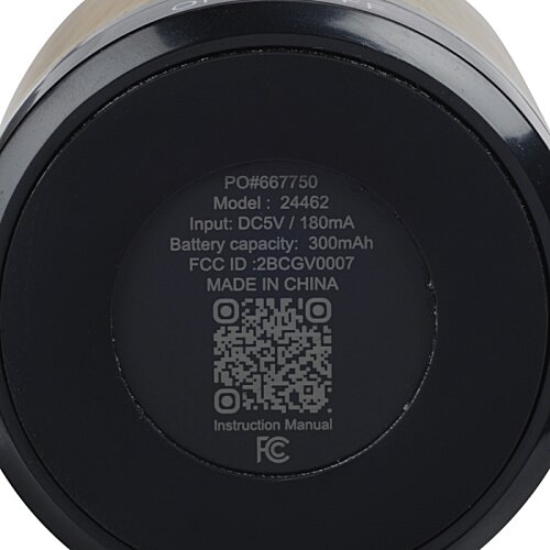 Additional Image 4 - a black round object with white text