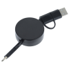 View Image 2 of 4 of Bamboo Retractable Duo Charging Cable