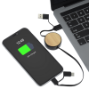 View Image 4 of 4 of Bamboo Retractable Duo Charging Cable