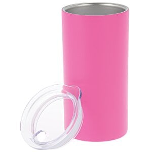 Additional Image 1 - a pink cylindrical container with a lid