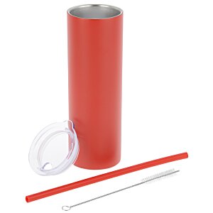 Additional Image 1 - a red cylindrical container with straws