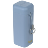 a blue rectangular object with a metal handle