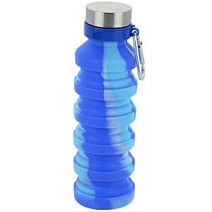 Additional Image 2 - a blue water bottle with a silver lid