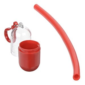 Additional Image 1 - a red plastic cup and a red tube