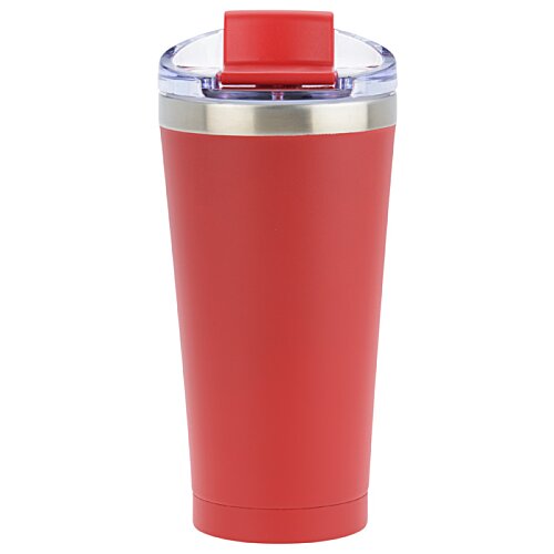 Additional Image 3 - a red and silver tumbler