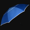 a blue umbrella with black background