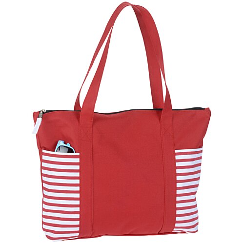 Additional Image 1 - a red and white striped bag