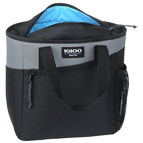 Additional Image 1 - a black and grey bag with a blue inside