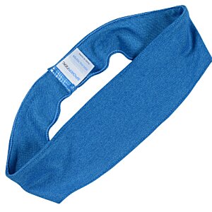 Additional Image 1 - a blue headband with a white label