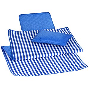 Additional Image 4 - a blue and white striped blanket