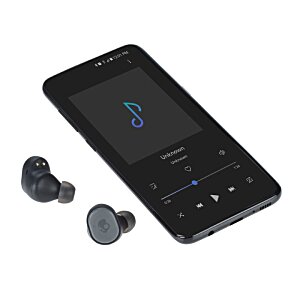 Additional Image 3 - a black cellphone and earbuds