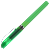 a green pen with a cap