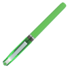a green pen with a silver tip