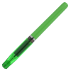 a green pen with a black cap