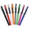 a group of pens in a row