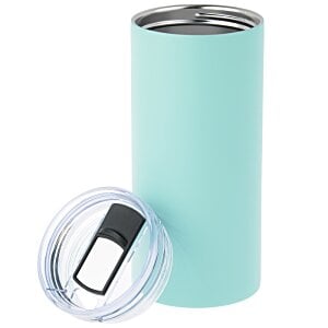 Additional Image 1 - a blue cylindrical object with a white lid