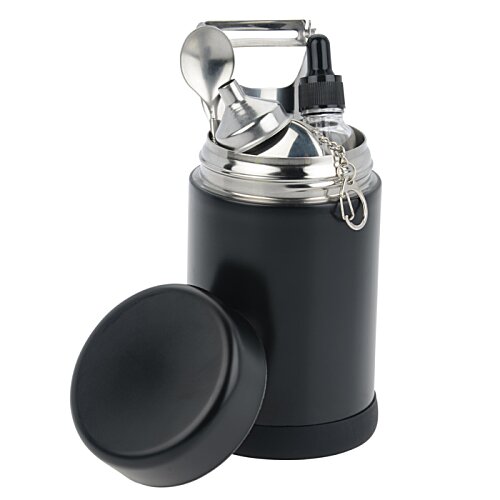 Additional Image 3 - a black and silver metal container