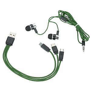 Additional Image 1 - a green cable with black plugs