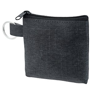 Additional Image 2 - a black pouch with a silver ring