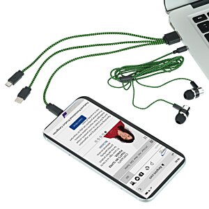 Additional Image 3 - a phone with earphones and a laptop