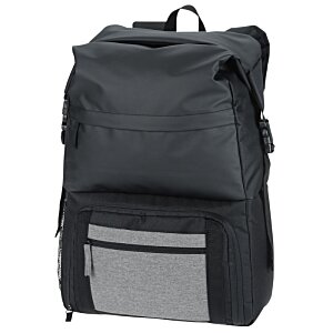 Additional Image 1 - a black backpack with a grey pocket