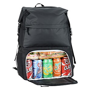 Additional Image 2 - a black backpack with a bag full of drinks