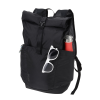 Additional Image 2 - a black backpack with glasses and a red lighter