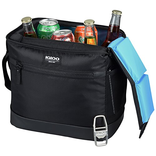 Additional Image 1 - a black cooler bag with drinks inside