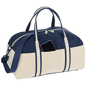 Additional Image 1 - a blue and white duffel bag