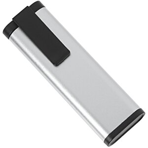 Additional Image 2 - a silver lighter with black top