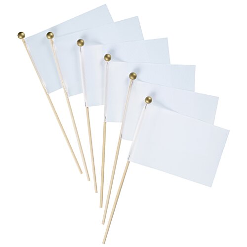 Additional Image 1 - a group of small white flags