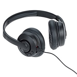 Additional Image 5 - a black headphones with a cord