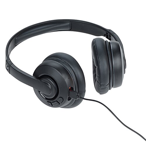 Additional Image 5 - a black headphones with a cord
