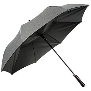 Additional Image 2 - a black umbrella with a long handle