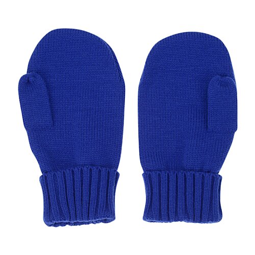 Additional Image 1 - a pair of blue mittens