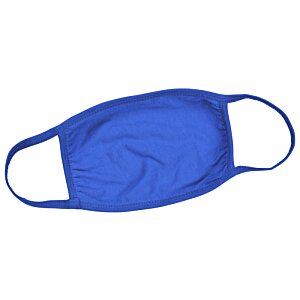 Additional Image 1 - a blue face mask with a strap