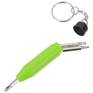 Additional Image 1 - a green screwdriver and key chain