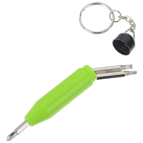 Additional Image 1 - a green screwdriver and key chain