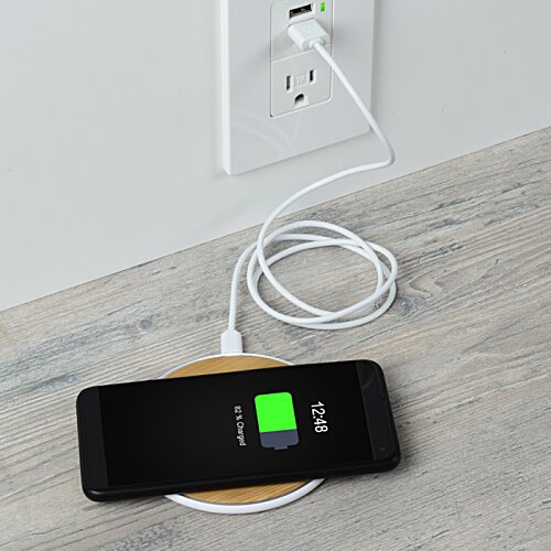 Additional Image 2 - a phone charging on a white cord