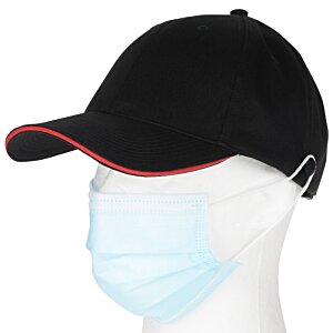 Additional Image 3 - a black hat with a face mask