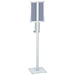 Additional Image 3 - a white speaker stand with a rectangular back