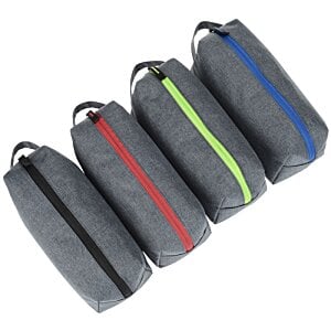 Additional Image 3 - a group of grey bags with red and blue stripes