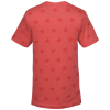 a red shirt with a pattern