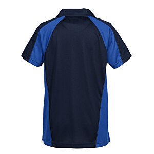 Additional Image 1 - a back view of a blue and black shirt