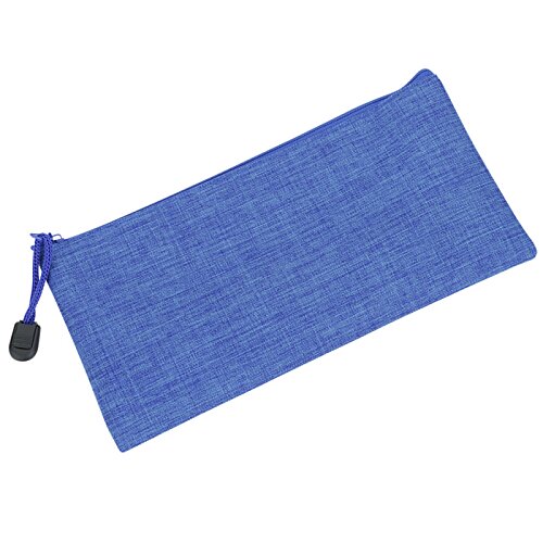 Additional Image 1 - a blue fabric bag with a black cord