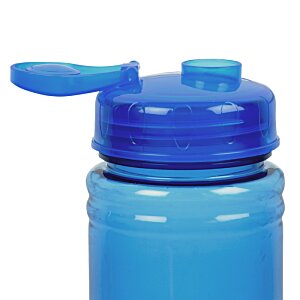 Additional Image 3 - a blue plastic water bottle with a blue lid