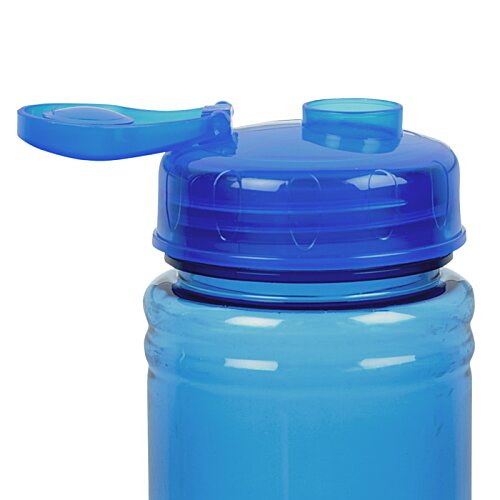 Additional Image 3 - a blue plastic water bottle with a blue lid