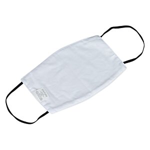 Additional Image 2 - a white face mask with black straps